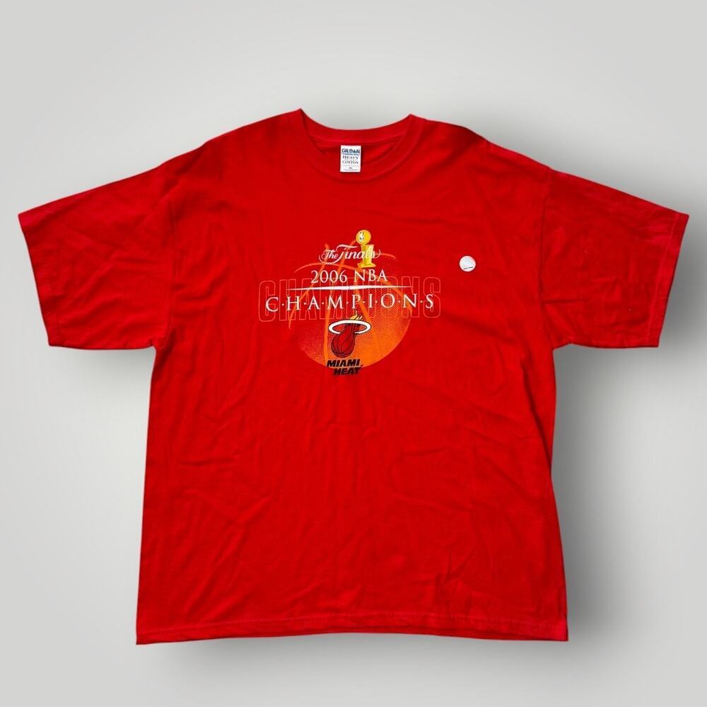 Vintage 2006 NBA Finals Champions Miami Heat T Shirt Men’s 2XL Red Wade Shaq